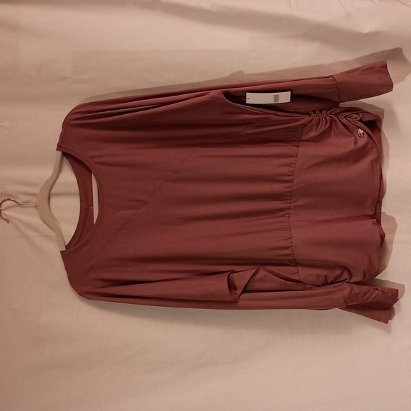 Tahari Sport Long Sleeve Mauve Colored Dolman Sleeves Pullover Plus size Top NWT - Picture 1 of 11